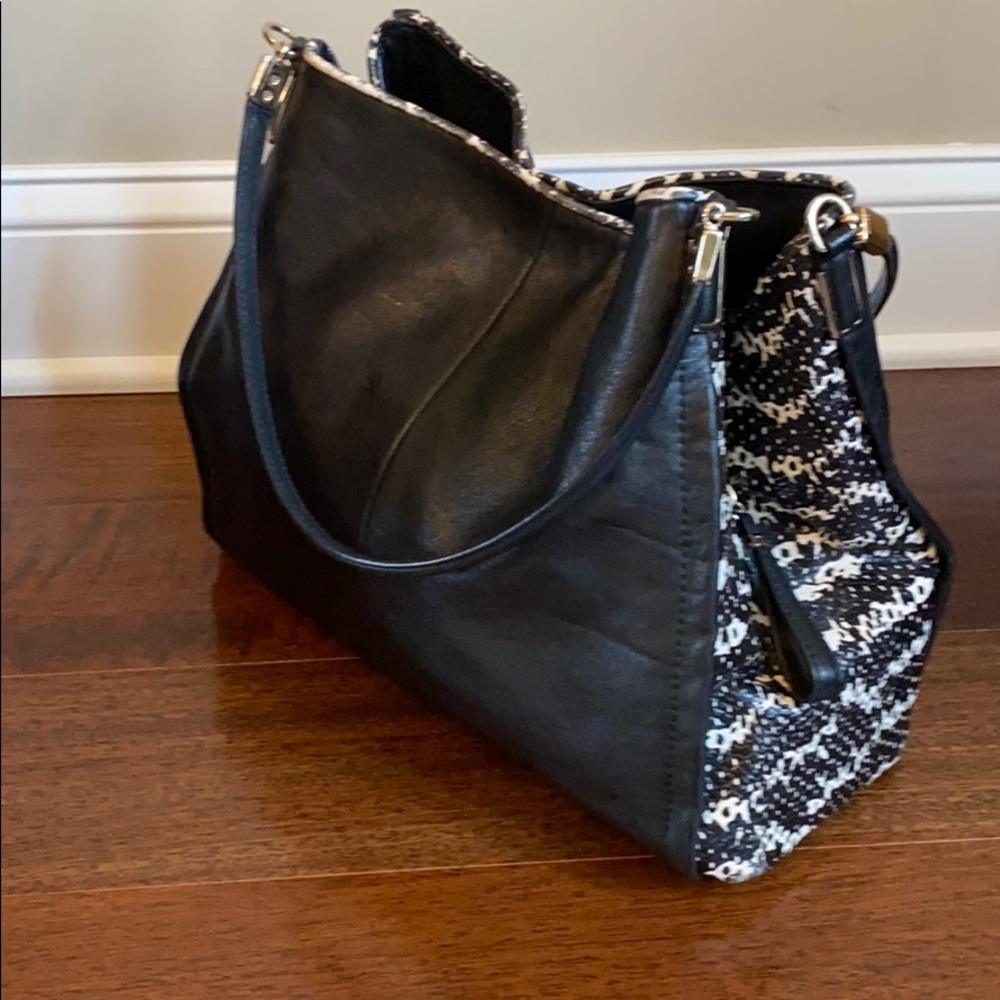 Coach purse with snakeskin detail